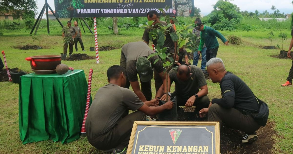 Bumi Ajusta Menghijau, Danmenarmed 2 Kostrad Pimpin Gerakan Tanam Pohon