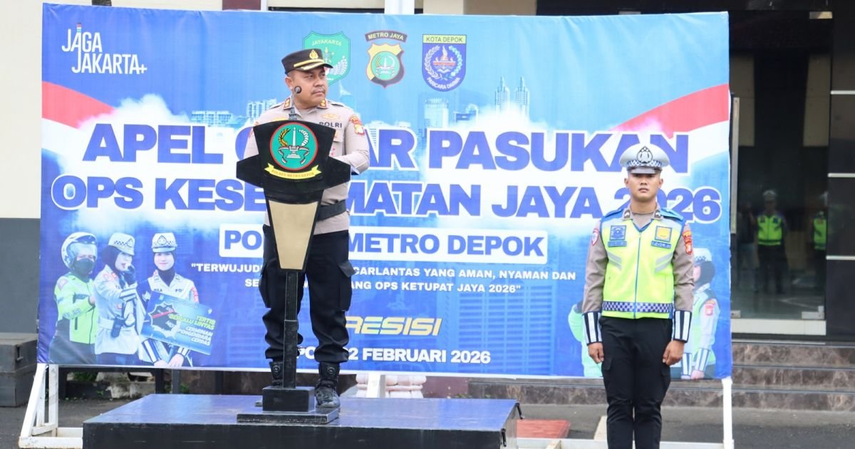 Polres Metro Depok Laksanakan Apel Operasi Keselamatan Jaya 2026