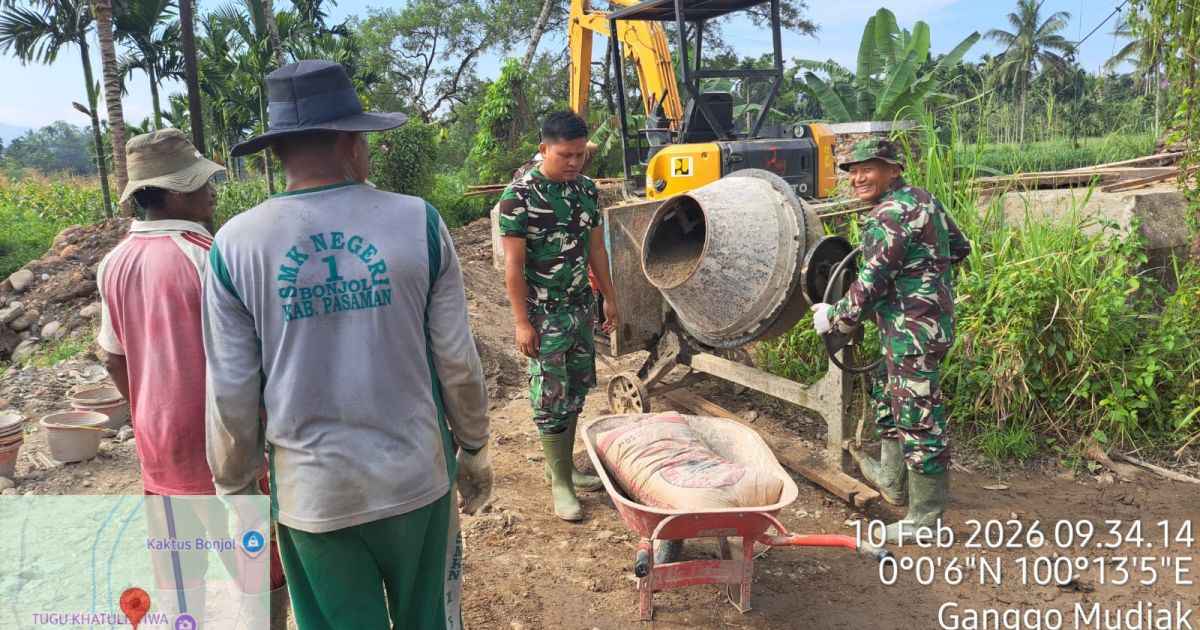 TNI AD Pacu Pembangunan Jembatan Gantung Equator, Akses Warga Kampung Alai Segera Terhubung