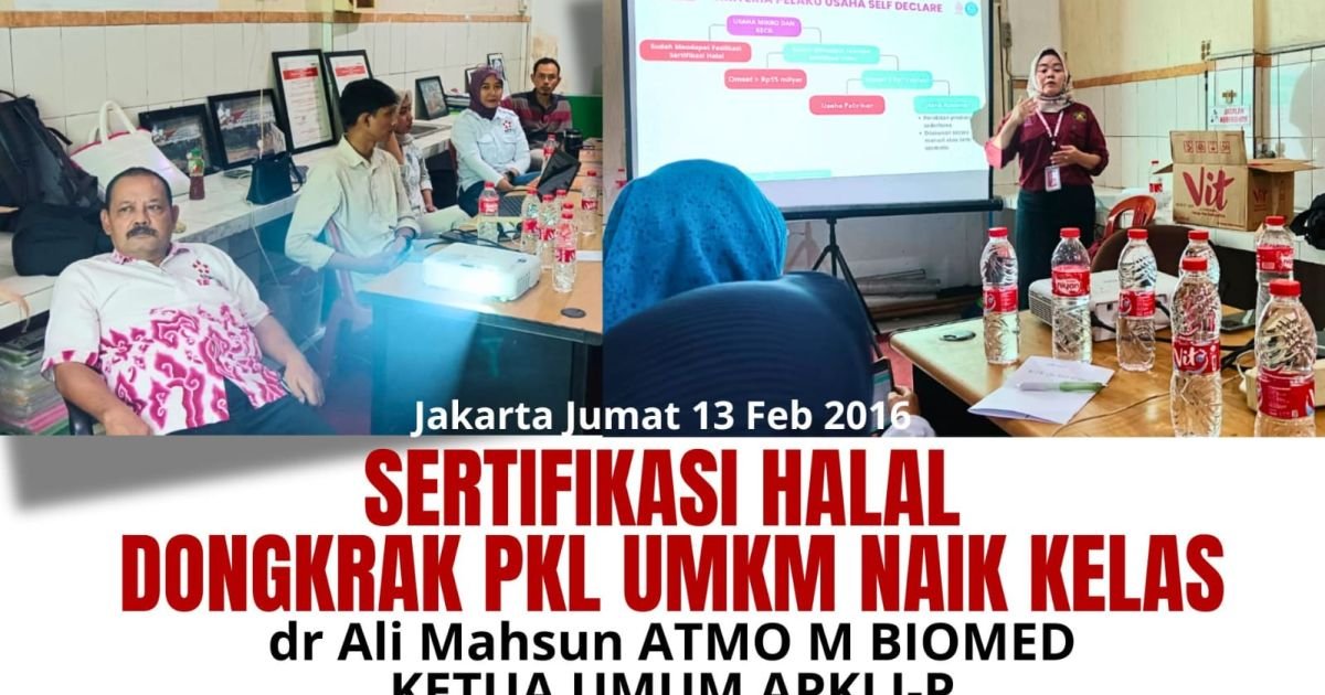 Ketua Umum APKLI-P: Sertifikasi Halal Dongkrak PKL UMKM Naik Kelas, Maju dan Unggul