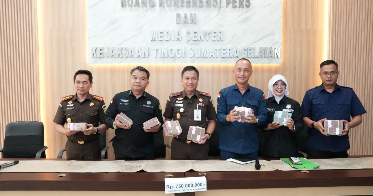 Pengembalian Kerugian Negara Rp750 Juta dalam Perkara Dugaan Tipikor Pasar Cinde Palembang
