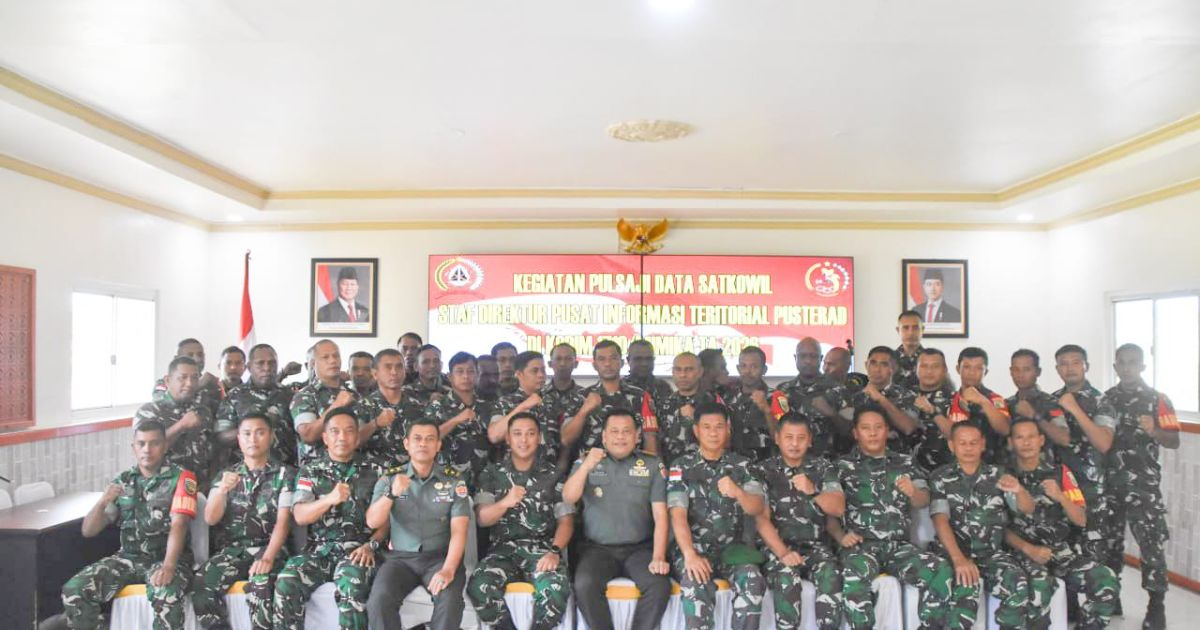 Optimalkan Data Teritorial, Kodim 1710/Mimika Terima Tim Pulsaji Data Satkowil Pusterad