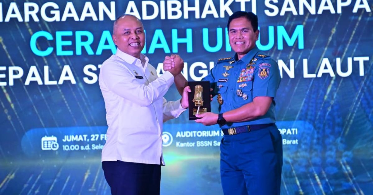 KASAL Berikan Ceramah Umum dan Terima Penghargaan Adibhakti Sanapati dari BSSN