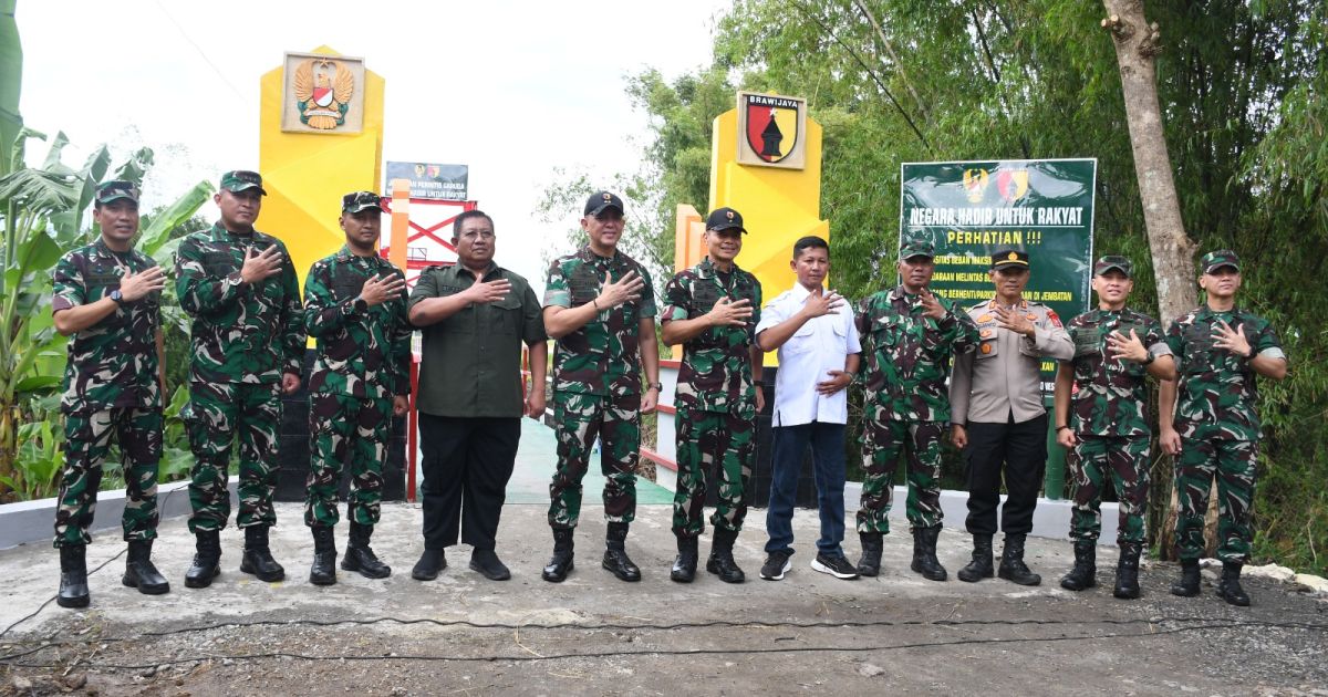 Pangdam Mayjen Rudy Tinjau Jembatan Perintis Garuda di Nganjuk