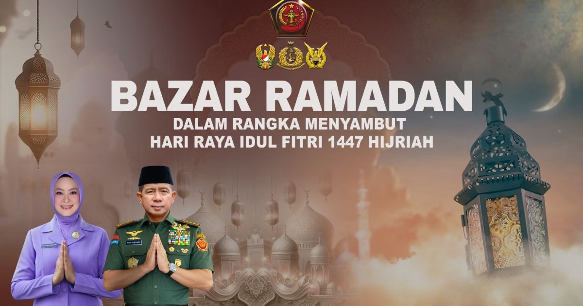 Danrem 061 dan Bupati Bogor Hadiri Bazar Ramadhan di Makodim 0621/Kab. Bogor