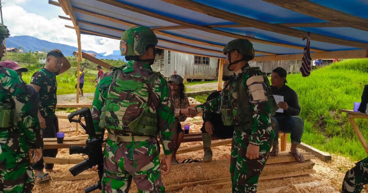 Pos Serambakon Satgas Swasembada Yonif 751/VJS  Dukung Program Pemerintah Bangun Dapur MBG