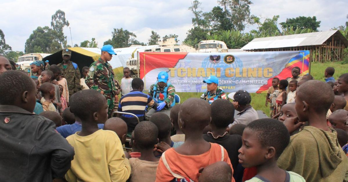 Satgas TNI Konga RDB XXXIX-G Gelar Layanan Kesehatan dan Bantuan Kemanusiaan di Maliobongo