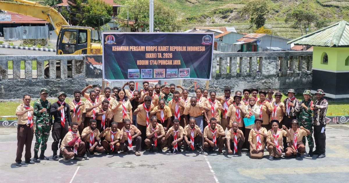 Kodim 1714/Puncak Jaya Selenggarakan Kegiatan Persami KKRI Tanamkan Nilai Kebangsaan Pada Siswa SMK Negeri 1 Mulia