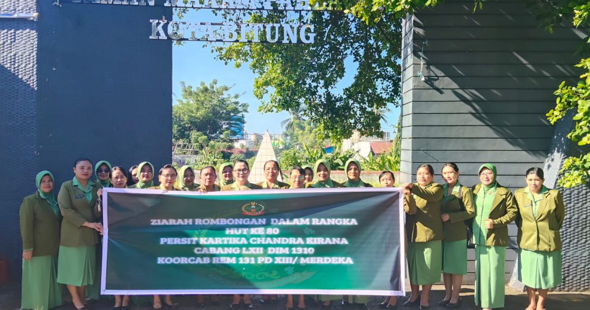Peringati HUT ke-80 Persit Kartika Chandra Kirana Tahun 2026, Anggota dan Pengurus Persit KCK Cabang LXII Kodim 1310 Bitung Gelar Ziarah Rombongan