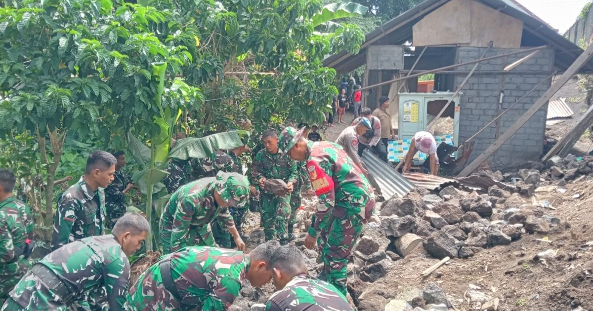 Aksi Sigap Gerak Cepat Bantu Warga, Kodim 1310/Bitung Beri Pertolongan Korban Bencana Gempa