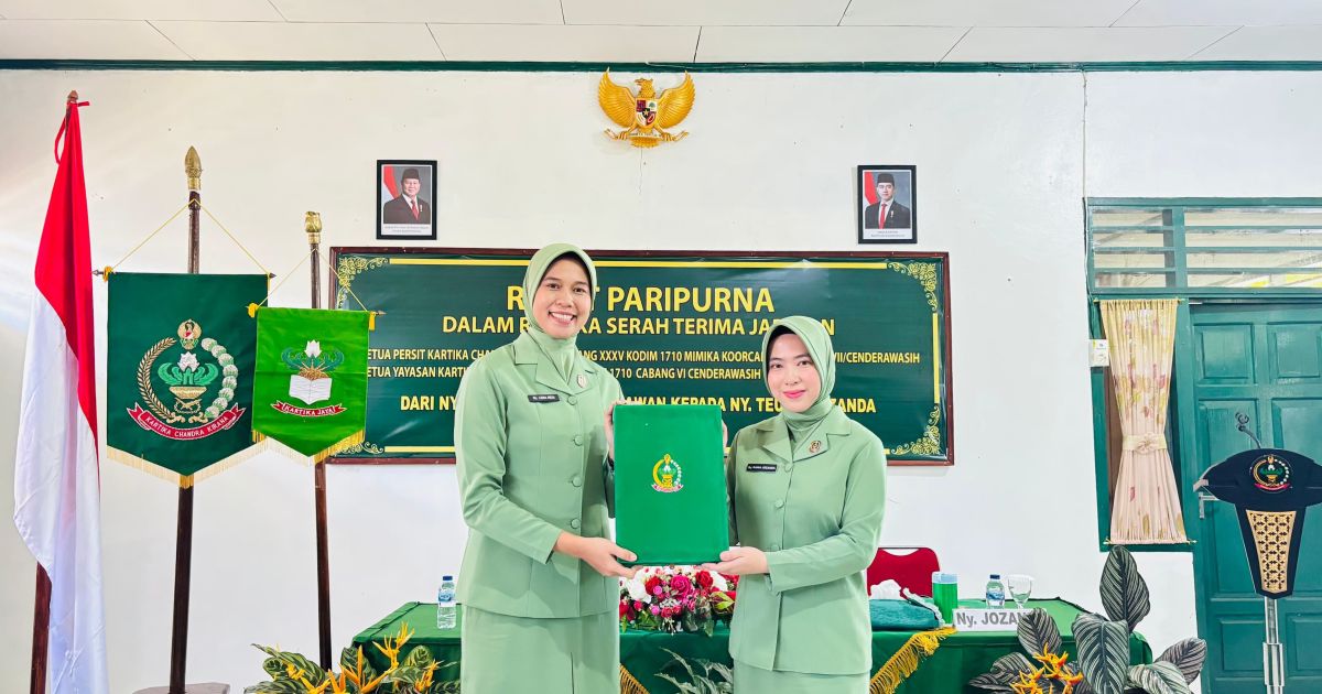 Rapat Paripurna Dalam Rangka Serah Terima Jabatan Ketua Persit KCK Cabang XXXV Kodim 1710/Mimika