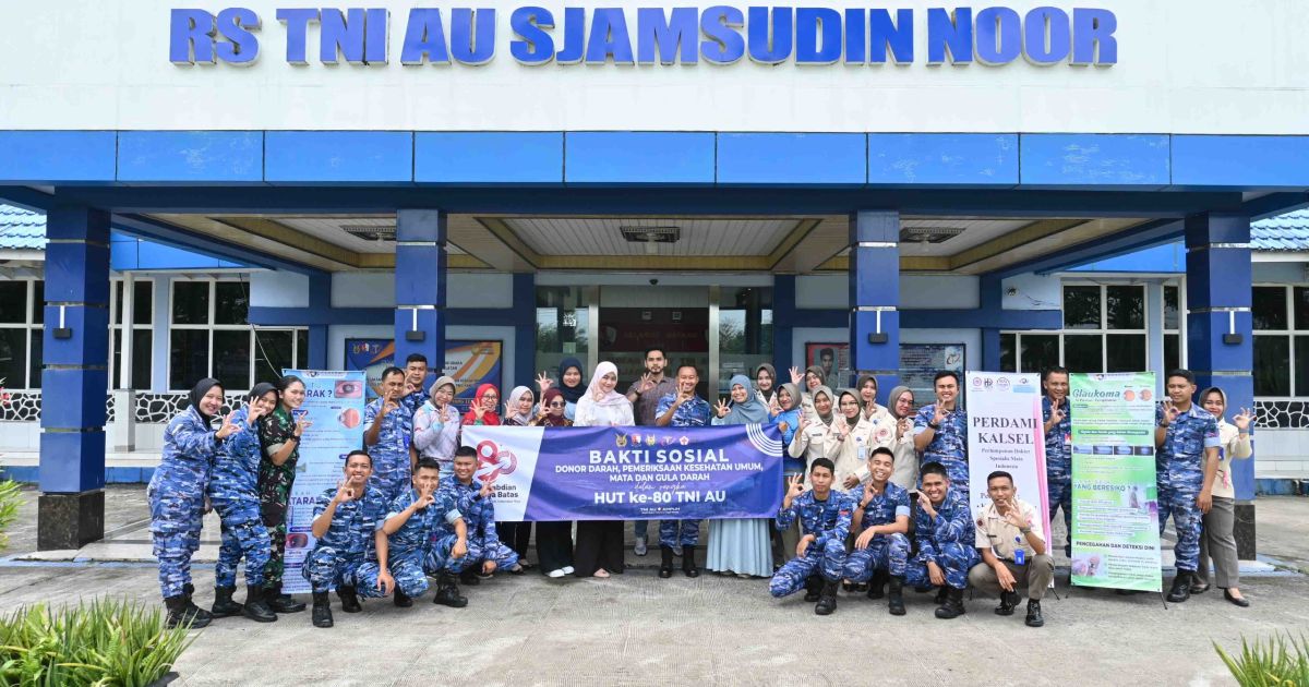 Sambut Peringatan HUT ke-80 TNI AU Tahun 2026, Lanud Sjamsudin Noor Adakan Pemeriksaan Mata Gratis