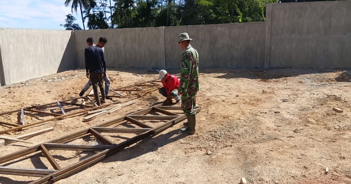 Koramil 10/Tanah Luas Terus Akselerasi Pembangunan Koperasi Desa Merah Putih Di Matang Baloy