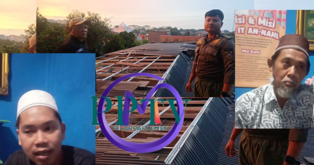 Atap Kelas SDIT An Nahl Rusak Diterjang Angin Kencang, Tidak ada Korban Jiwa  ‎