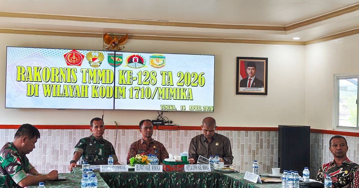 Melalui Rakornis TMMD Ke-128, Dandim Mimika Perkokoh Kolaborasi untuk Pemerataan Pembangunan