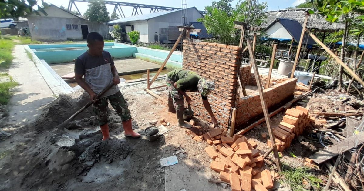Wujudkan Hidup Sehat Warga Desa Pasar Rawa,Kodim 0203/Lkt Membangun 5 Sumur Bor dan MCK