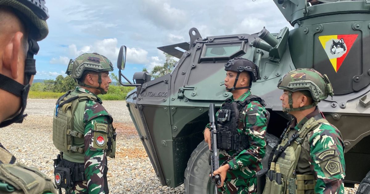 TNI Perkuat Pengamanan di PT Freeport Pasca Serangan KKB, Panser Anoa Disiagakan
