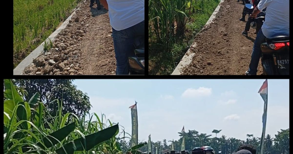 Mengendarai Randis Babinsa,Forkopimda Langkat Bersama Dansatgas Tinjau Sasaran Fisik TMMD 128