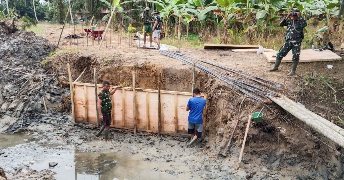 Pekerjaan Fisik TMMD 128 Kodim 0203/Lkt Terus Dikebut,Hasilnya Sudah Kelihatan