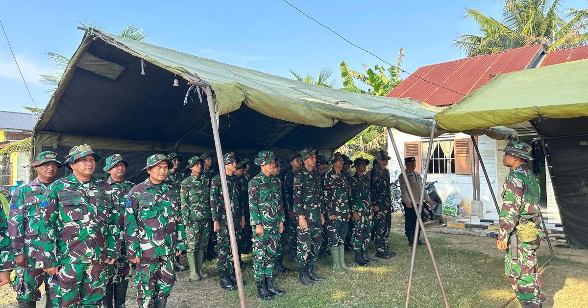 Letda Inf M.Rezky Pimpin Apel Pagi   Satgas TMMD Kodim 0203/Lkt,Ini Arahannya