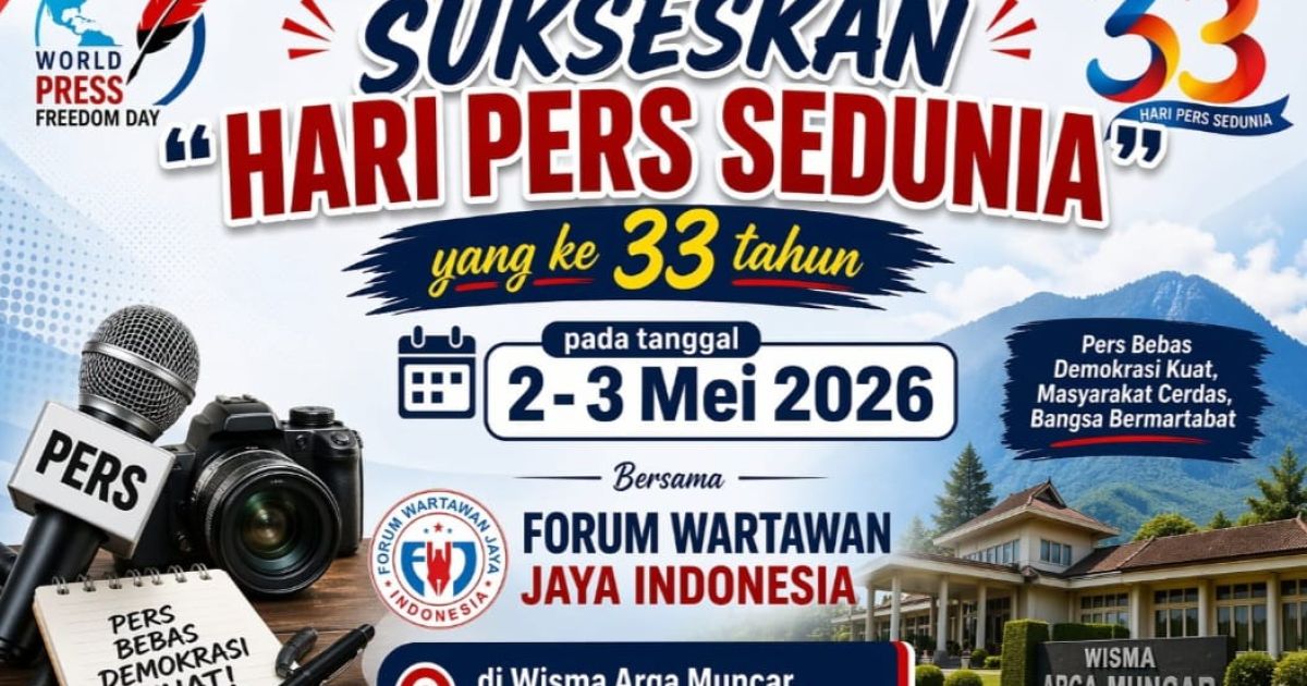 Kibarkan Kebebasan Pers, FWJ Indonesia Bersama WPO Akan Gelar Hari Pers Sedunia