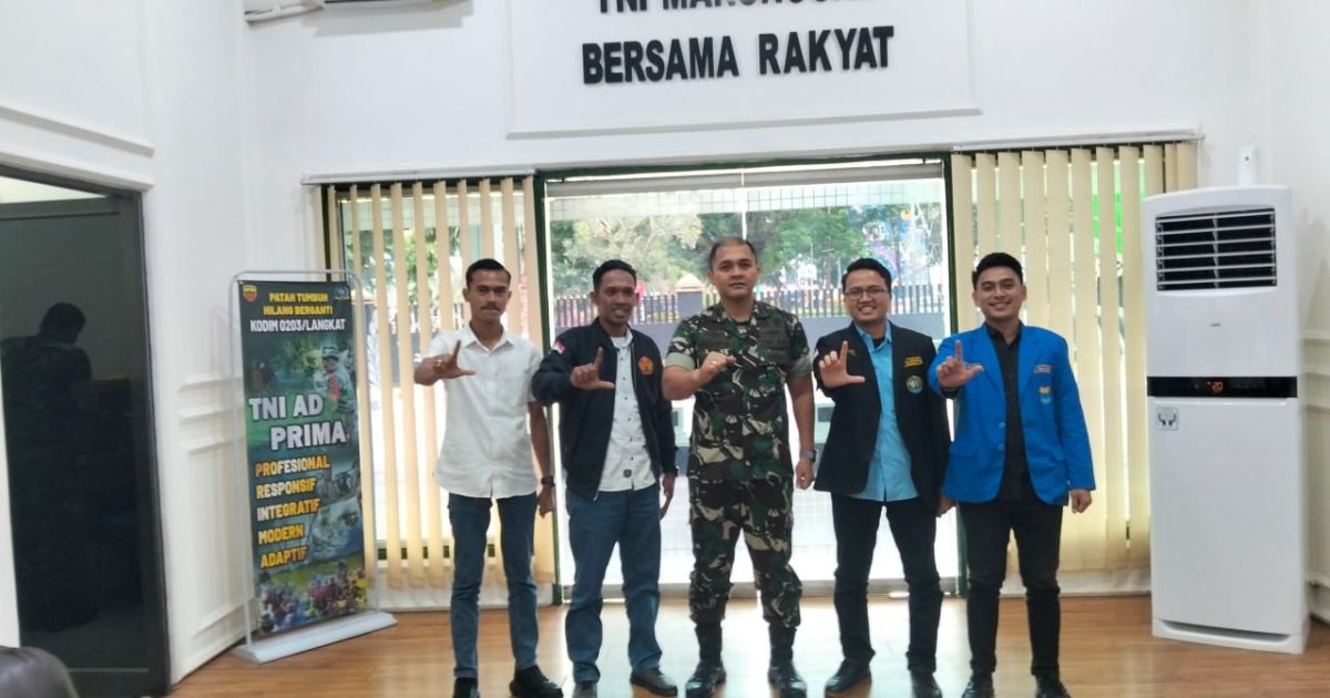Aliansi Mahasiswa Langkat Temui Dandim 0203/Langkat, Nyatakan Dukungan Program Pemerintah