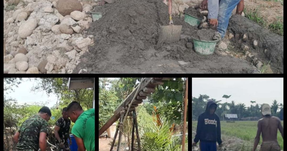 TMMD 128 Gebang,Pembuatan 5 Sumur Bor ,dan Peningkatan Jalan 1500 M Terus Dikebut Satgas