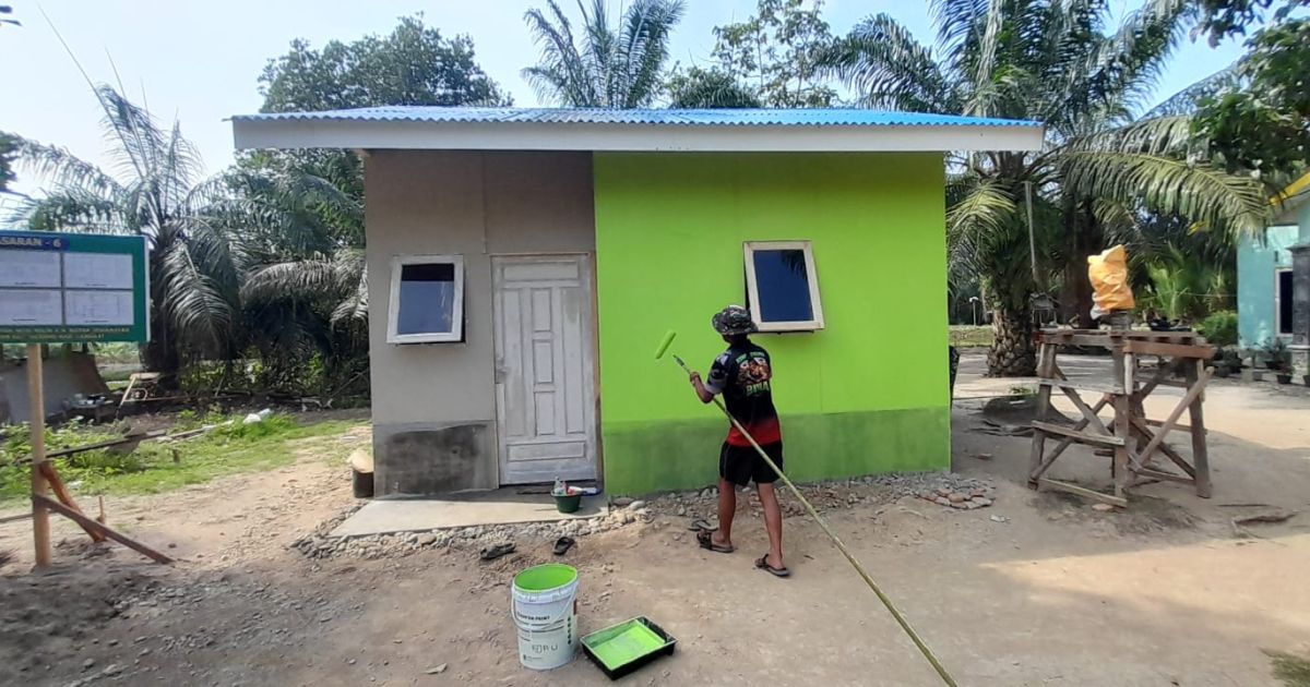 TMMD ke-128 ,Satgas Gotong Royong Kebut Rehab RTLH Rumah Warga di Pasar Rawa Gebang