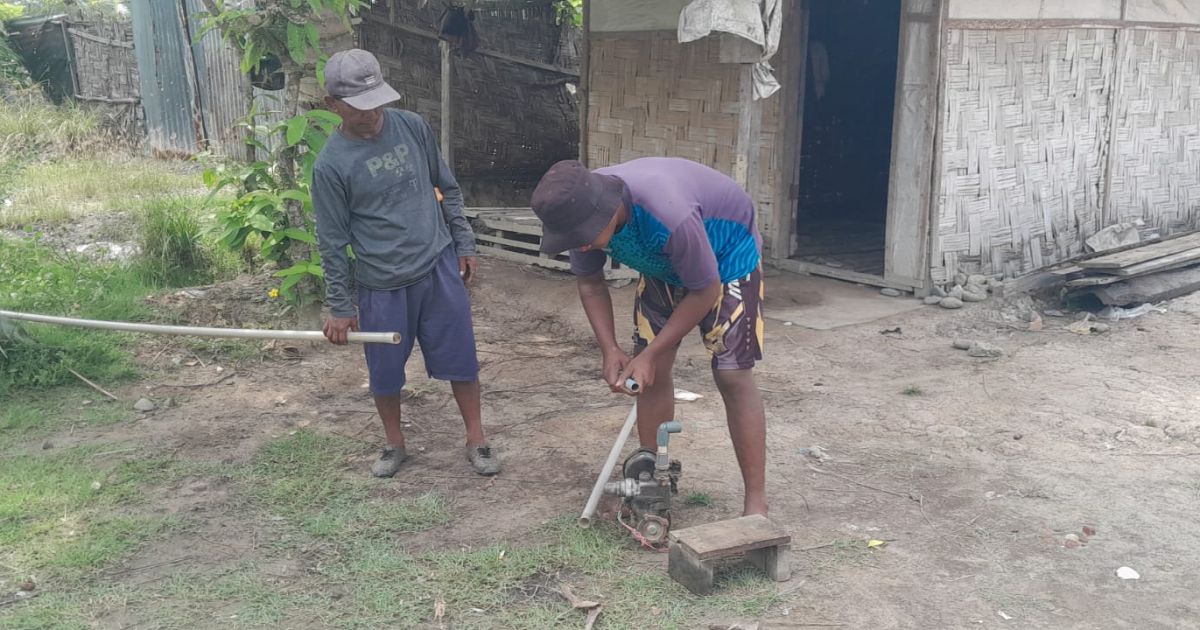 Sumur Bor Program TMMD 128 ,Wujud Nyata TNI Peduli Kesehatan Masyarakat Desa Pasar Rawa