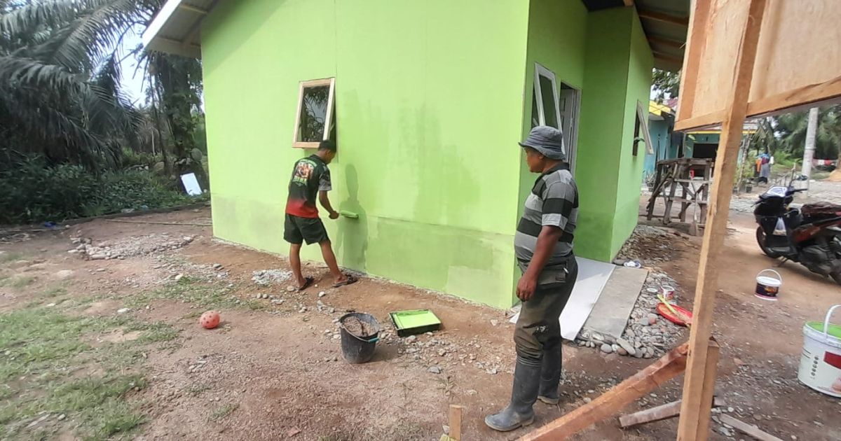 Rehab RTLH, Sasaran Fisik TMMD 128 Kodim 0203/Langkat yang Semakin Pererat Jalinan Emosional TNI dengan Rakyat