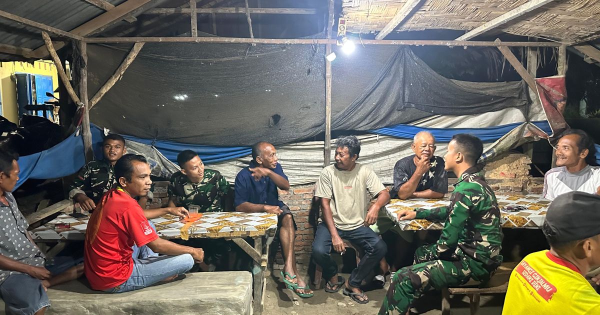 Ngopi Bareng Warga,Satgas TMMD 128 Gebang Tingkatkan Perekonomian Pedagang