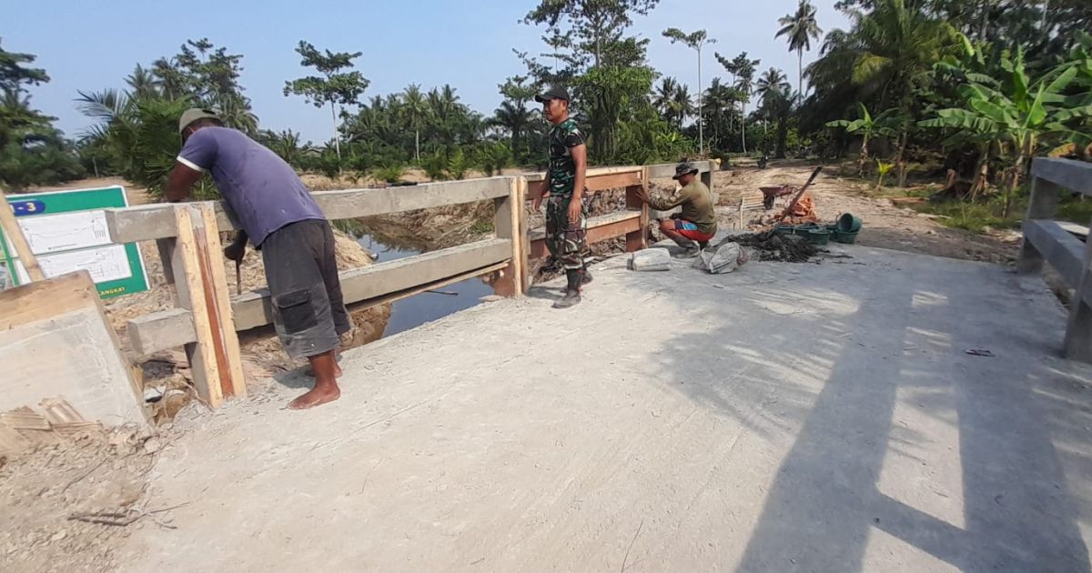 Jembatan TMMD 128 Tingkatkan Akses dan Mobilitas Sehari-hari Warga Pasar Rawa