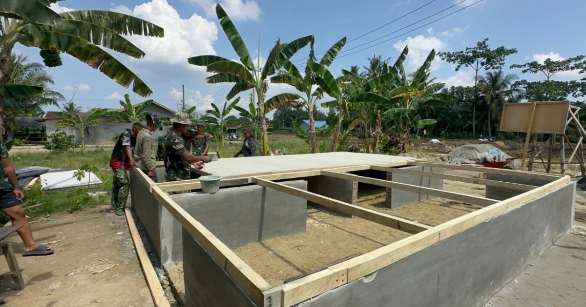 TMMD Ke 128 Kodim 0203/Lkt,Komitmen Wujudkan Kesejahteraan Masyarakat Melalui Rehab RTLH