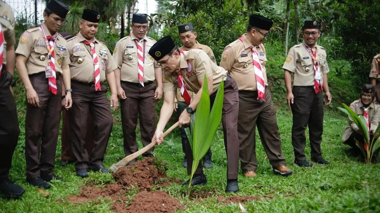 Kwarcab Pramuka Kabupaten Bogor Canangkan Penanaman 50 Ribu Pohon Kelapa Selama Lima Tahun