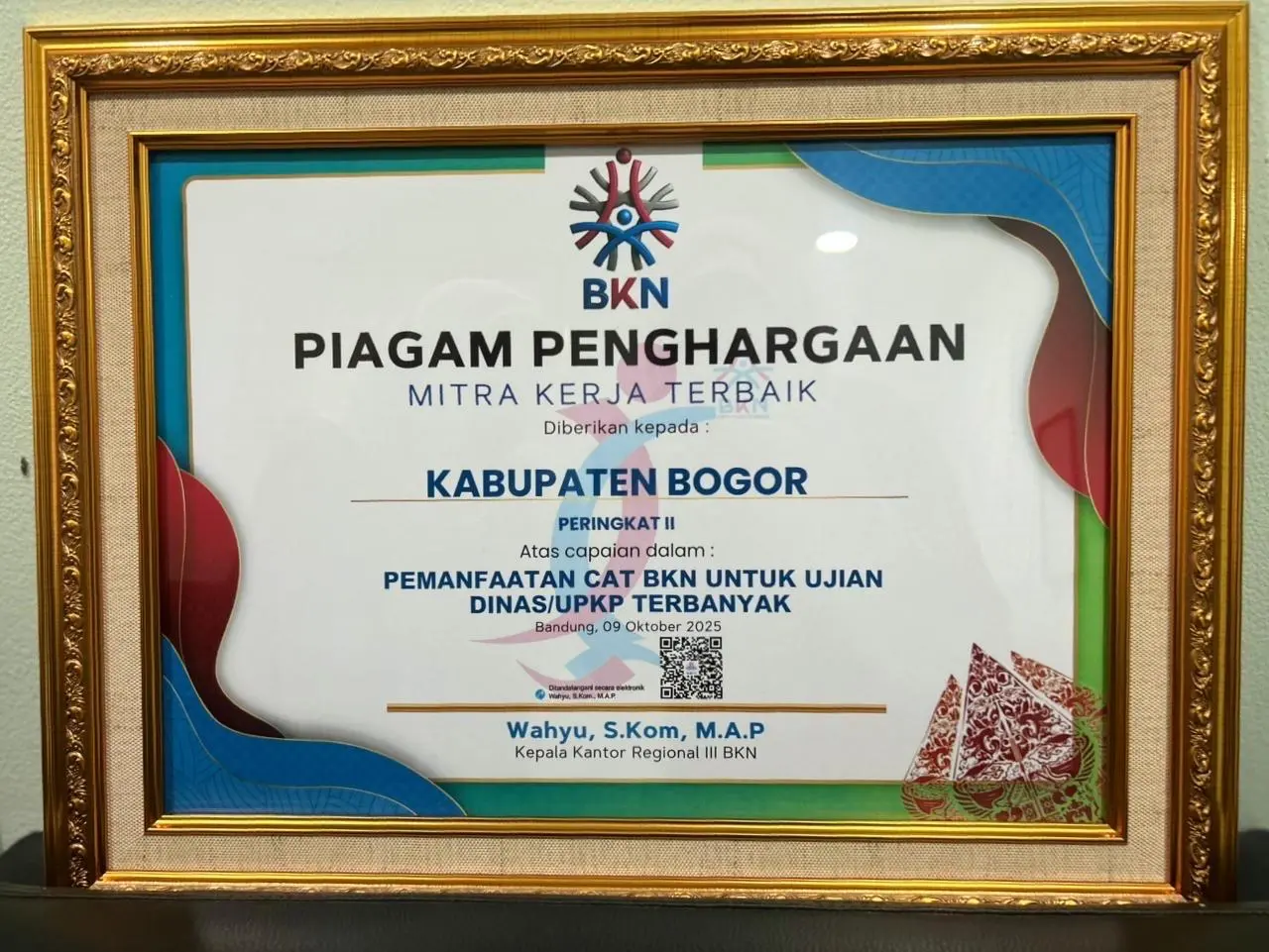 Pemkab Bogor Borong Dua Penghargaan BKN, Bukti Komitmen Reformasi ASN