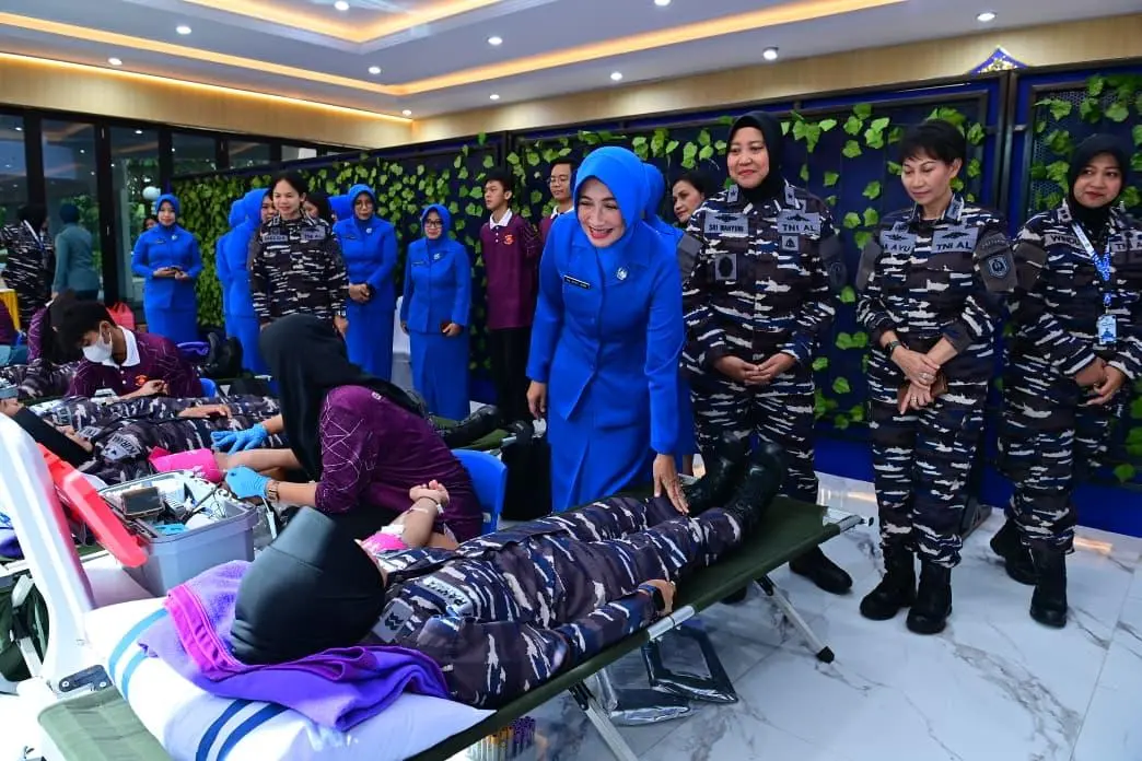 Sambut HUT ke-63 Kowal Prajurit Wanita TNI AL Gelar Donor Darah Wujud Pengabdian untuk Negeri 