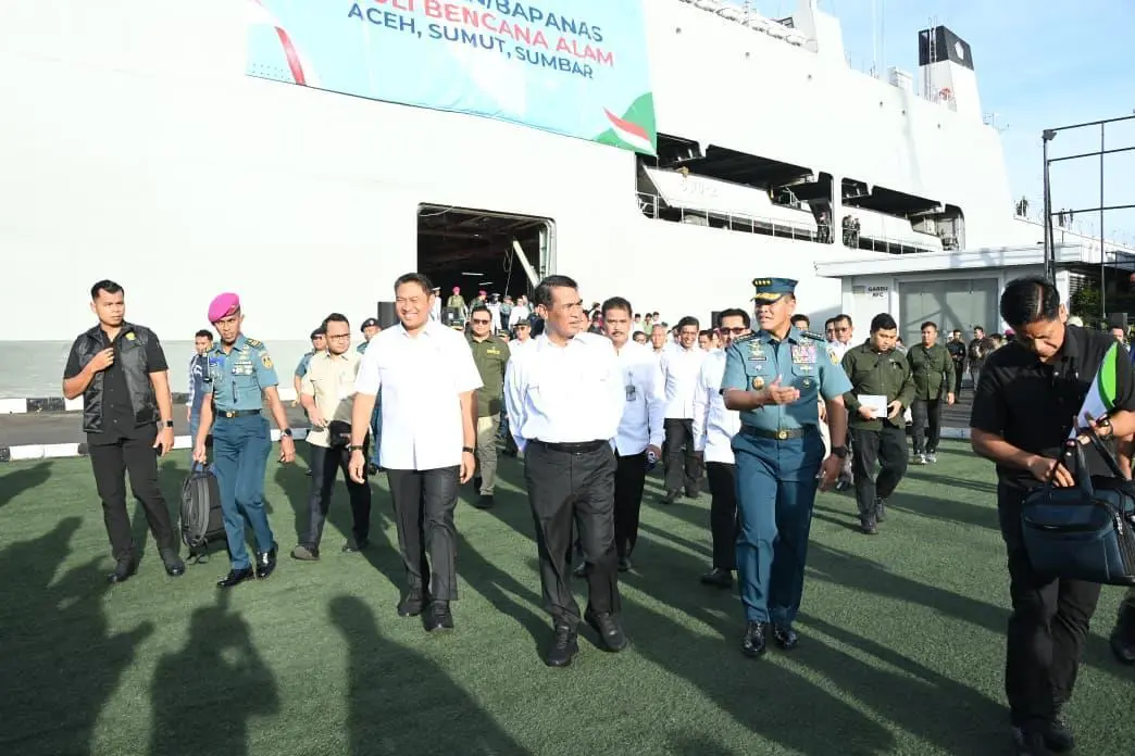 Bantu Percepatan Penanganan Paska Bencana Alam Satgas Zeni Marinir TNI AL Diberangkatkan