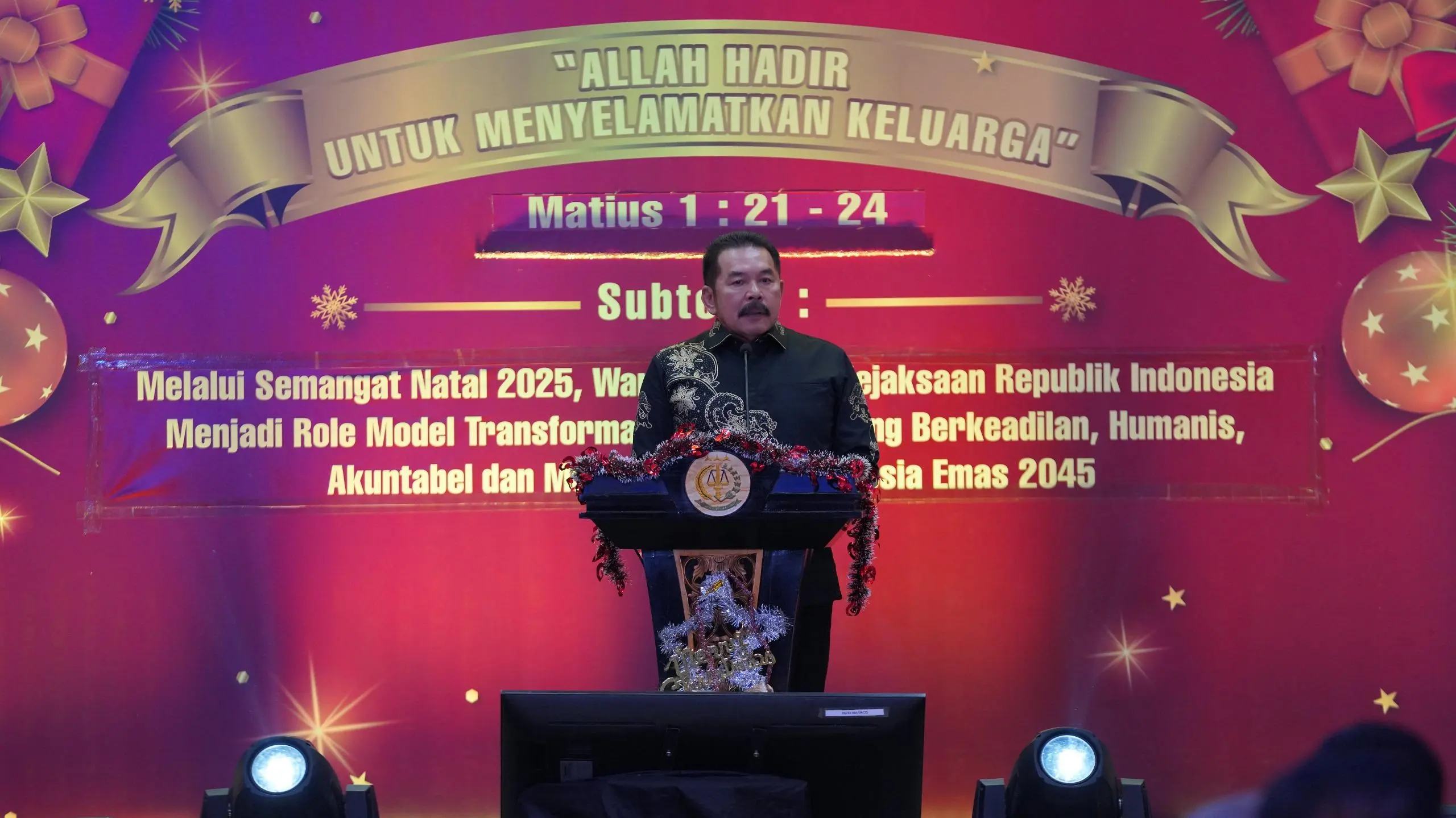 Semangat Natal 2025, Jaksa Agung Tegaskan Insan Adhyaksa Penegak Keadilan bagi Semua Umat