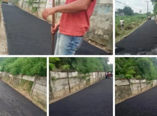 Penghotmixan Jalan di Karang Asem Barat, Fokus di Kampung Jembatan 2, Warga Sabut Baik