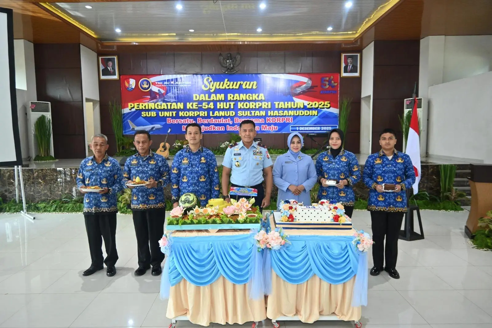 Danlanud Sultan Hasanuddin Hadiri Syukuran HUT Ke-54 Korpri
