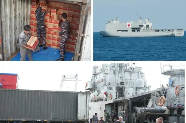 TNI AL KerahkanKRI dan Bantuan Kemanusiaan Skala Besar ke Aceh Sumatera Utara dan Sumatera Barat